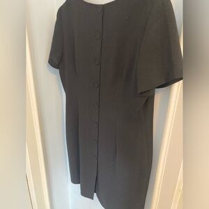 Classic Black Button-Front Women's Dress